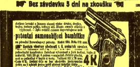 Další z inzerátů na zbraně. 
