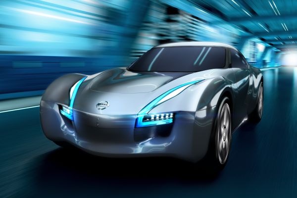 Zajímavý koncept sportovního elektromobilu Nissan Esflow.