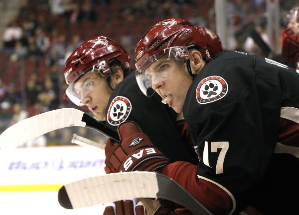 Zleva Martin Hanzal a Radim Vrbata.