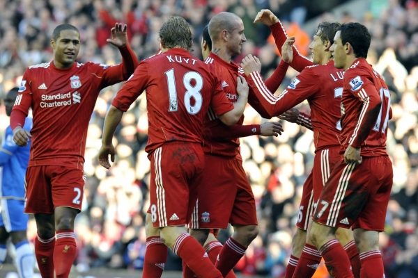 Fotbalisté Liverpoolu.