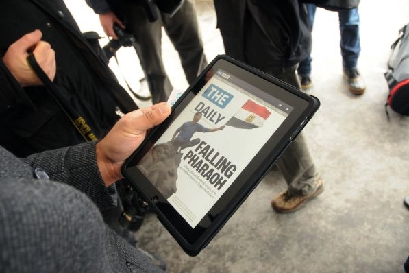 Předplatné na App Store funguje zatím jen u deníku The Daily (na snímku).