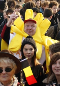 Belgičan převlečený za hranolky.