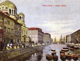 Rakouský Terst. Tady se od 17. do 24. února 1911 odehrála velká stávka úředníků a celníků.