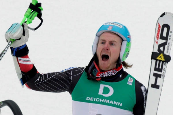 Ted Ligety se mohl radovat z triumfu v obřím slalomu.