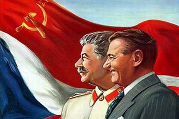 Gottwald a Stalin.