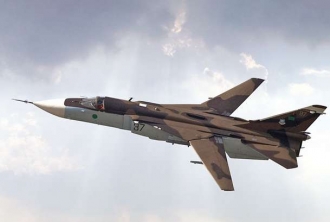 Libyjský letoun Suchoj Su-24MK.