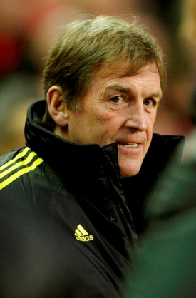 Manažer Kenny Dalglish z Liverpoolu v utkání se Spartou.