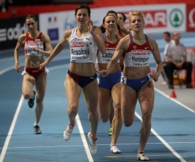 Denisa Rosolová v posledních vteřinách závodu.