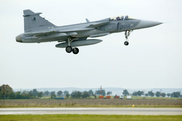 Stíhací letoun Gripen.