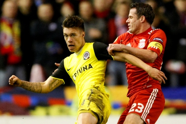 Václav Kadlec (vlevo) si v utkáních proti Liverpoolu splnil sen. Václav Kadlec (vlevo) si v utkáních proti Liverpoolu splnil sen.