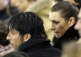 Italský brankář Gianluigi Buffon a Alena Šeredová.