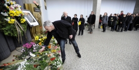 Poslední rozloučení s básnířkou, historičkou umění a signatářkou Charty 77 Věrou Jirousovou.