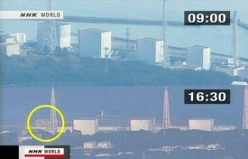 Poškozený reaktor elektrárny Fukušima 1.