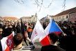 Akce krajně pravicové Dělnické strany sociální spravedlnosti začala i slončila na Masarykově náměstí.