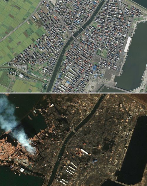 Zemětřesení o síle 8,9 stupně a mohutné tsunami zničily stovky kilometrů dlouhý pás pobřeží. Zemětřesení o síle 8,9 stupně a mohutné tsunami zničily stovky kilometrů dlouhý pás pobřeží.