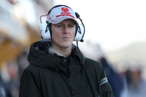 Michael Schumacher během testů na novou sezonu.