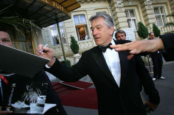 Robert De Niro na mezinárodním filmovém festivalu v Karlových Varech.