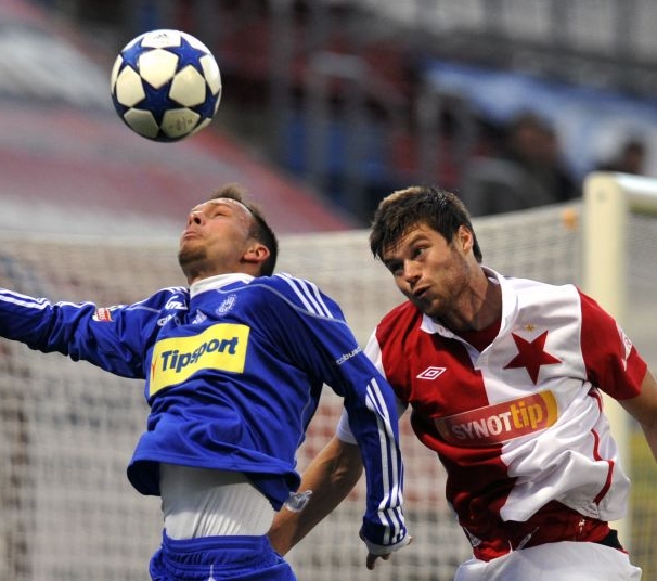 Momentka z utkání Olomouc - Slavia. 
