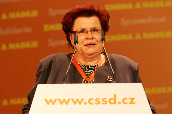 Marie Benešová na sjezdu ČSSD.