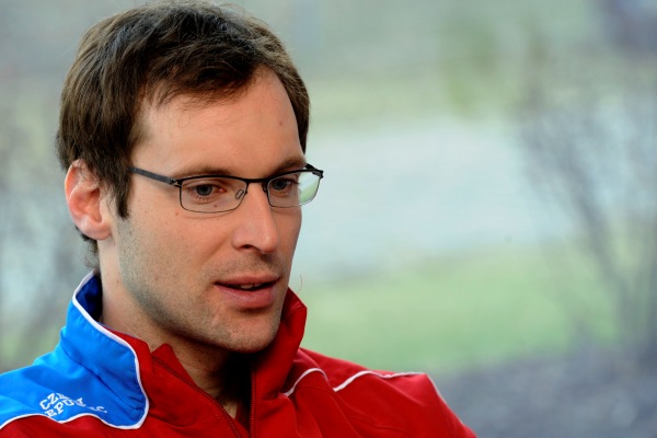 Petr Čech na pondělním setkání s novináři.