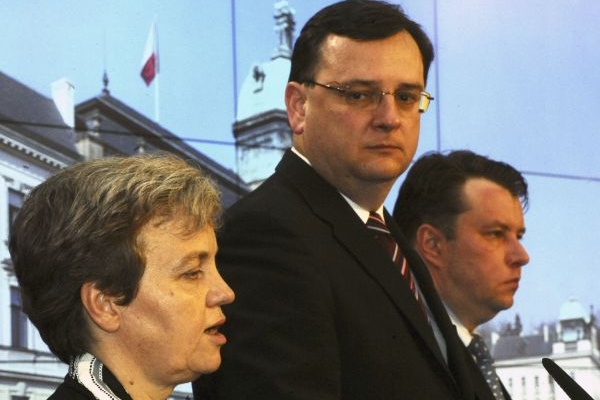 Zleva Dana Drábová, Petr Nečas a Martin Kocourek.