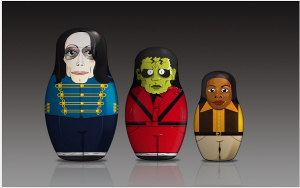 Michael Jackson jako matrjoška.
