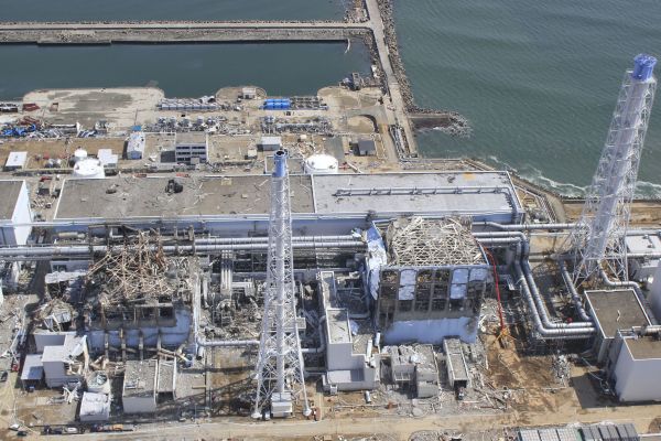 Zničené reaktory jaderné elektrárny Fukušima 1.