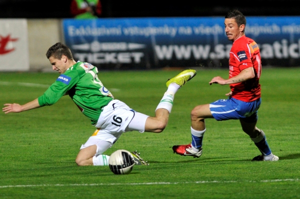 Momentka z utkání Plzeň - Jablonec.