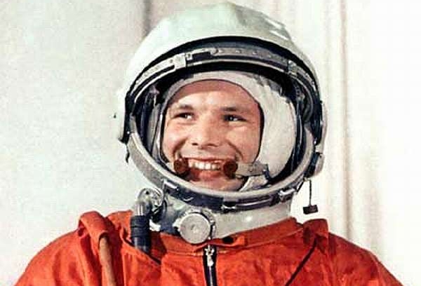 Gagarin ve skafandru před historickým letem.