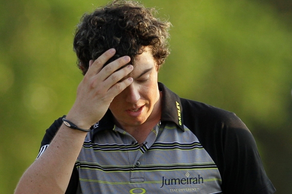 Rory McIlroy v posledním kole na Masters.