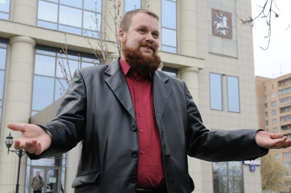 Šéfideolog ruských neonacistů a vůdce loni úředně zakázaného Slovanského svazu Dmitrij Děmuškin.
