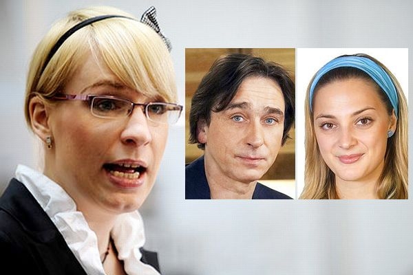Kristýna Kočí a její herecká představitelka Barbora Poláková, v roli Lukáše Vícha Ondřej Pavelka.