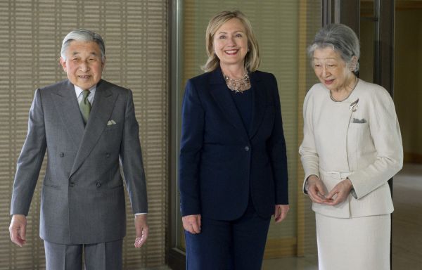 Americká ministryně zahraničí Hillary Clintonová se setkala s císařskou rodinou.