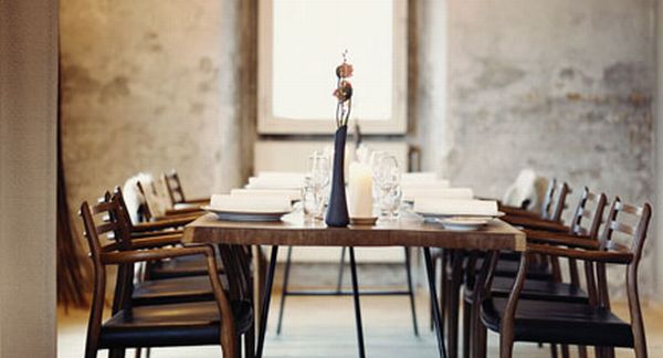 Interiér kodaňské restaurace Noma.