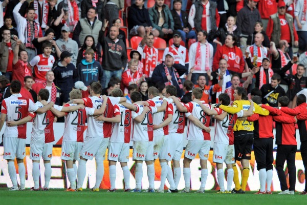 Fotbalisté Slavie Praha.