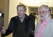 Václav Havel s bratrem Ivanem (vpravo) na soukromé oslavě svých 75. narozenin, která proběhla 1. října 2011 v pražské galerii DOX. (Foto: ČTK)