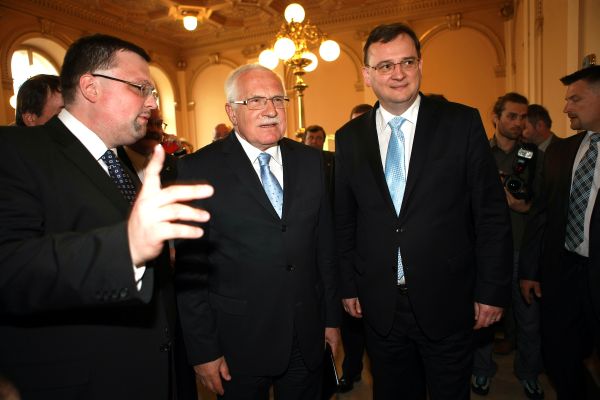Prezident Václav Klaus a premiér Petr Nečas. Prezident Václav Klaus a premiér Petr Nečas.