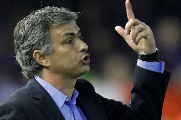 José Mourinho během finále španělského Královského poháru proti Barceloně.