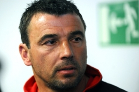 Trenér Slavie Michal Petrouš.