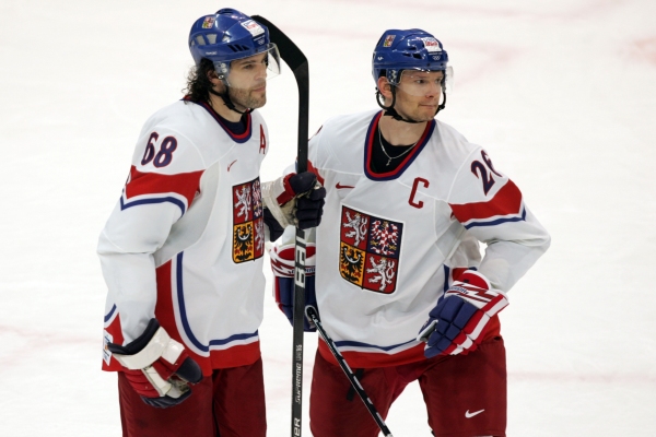 Ofenzivní hvězdy Česka: Jaromír Jágr a Patrik Eliáš. Ofenzivní hvězdy Česka: Jaromír Jágr a Patrik Eliáš.