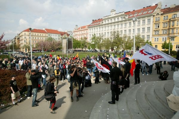 Pravicoví extremisté demonstrovali na Prvního máje i minulý rok. Pravicoví extremisté demonstrovali na Prvního máje i minulý rok.