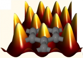 Českým fyzikům se podařilo interpretovat vztah mezi signálem z rastrovacího mikroskopu a polohou atomů uhlíku.