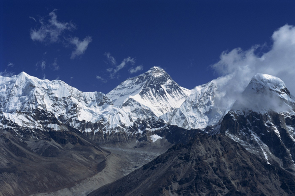 Nejvyšší hora světa Mount Everest.
