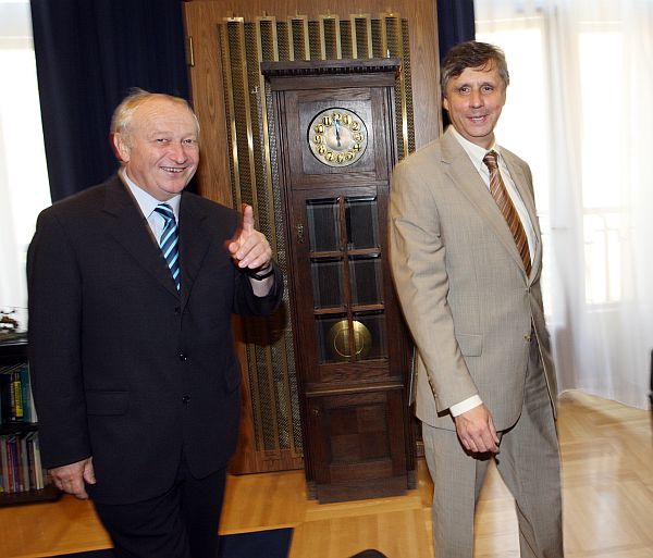 Eduard Janota (vlevo) a Jan Fischer.