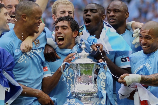 Fotbalisté Manchesteru City.