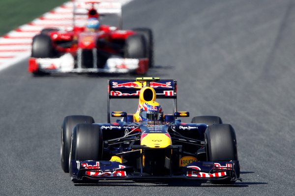 Jezdec stáje Red Bull Mark Webber.