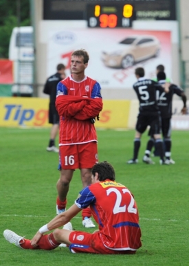 Fotbalisté Brna po sestupu do 2. ligy.