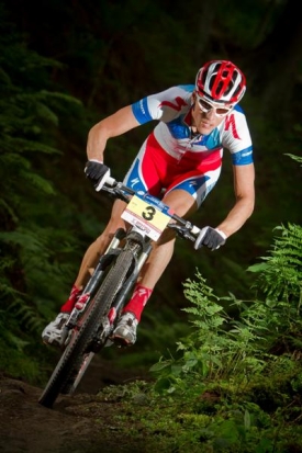 Jaroslav Kulhavý na trati v Dalby Forest.