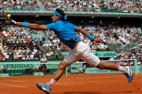 Nadal se v prvním kole obrovsky trápil. Nadal se v prvním kole obrovsky trápil.