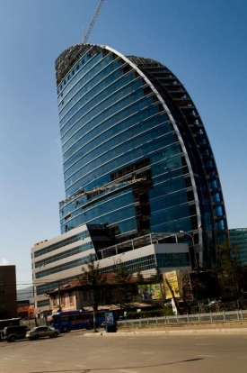 Nová architektura v mongolském hlavním městě.